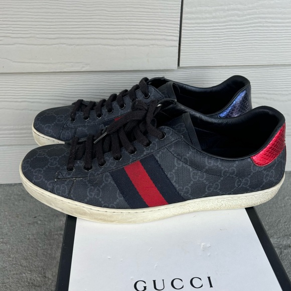 Gucci GG Supreme Ace Black Sneakers 🔥 - Picture 2 of 10